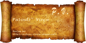 Palcsó Vince névjegykártya
